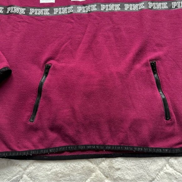 Victoria's Secret PINK | Berry Quarter Zip Crew Neck Pullover | Size Small - Picture 7 of 12